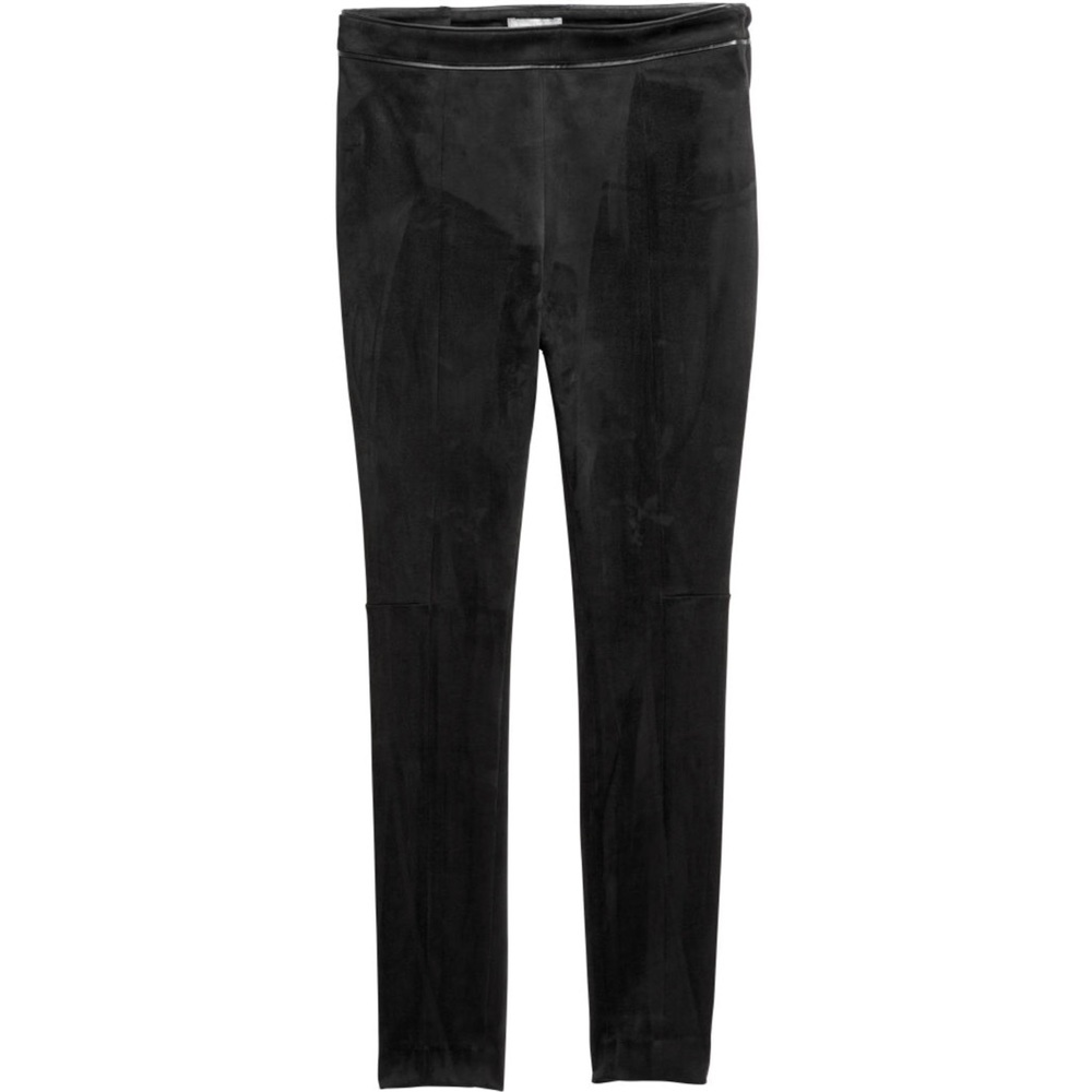 Faux suede black pant